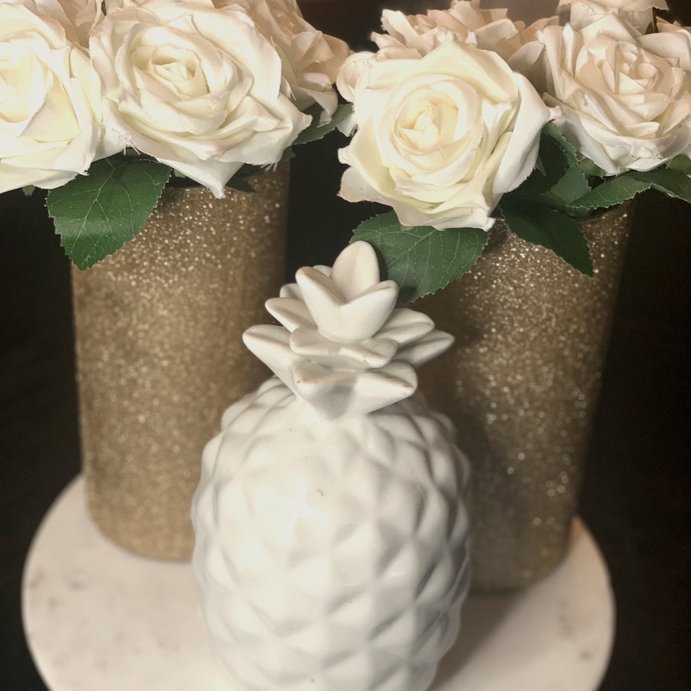 Glitter gold Cylinder Vase